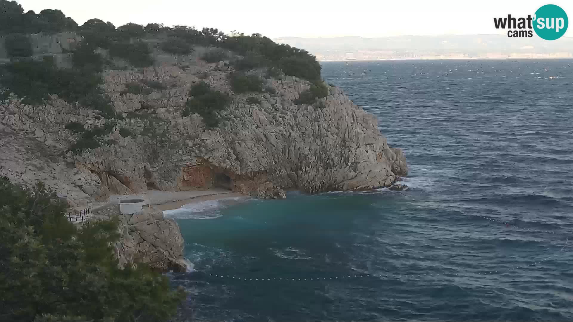 Webcam plage Brseč à Mošćenička Draga, Croatie