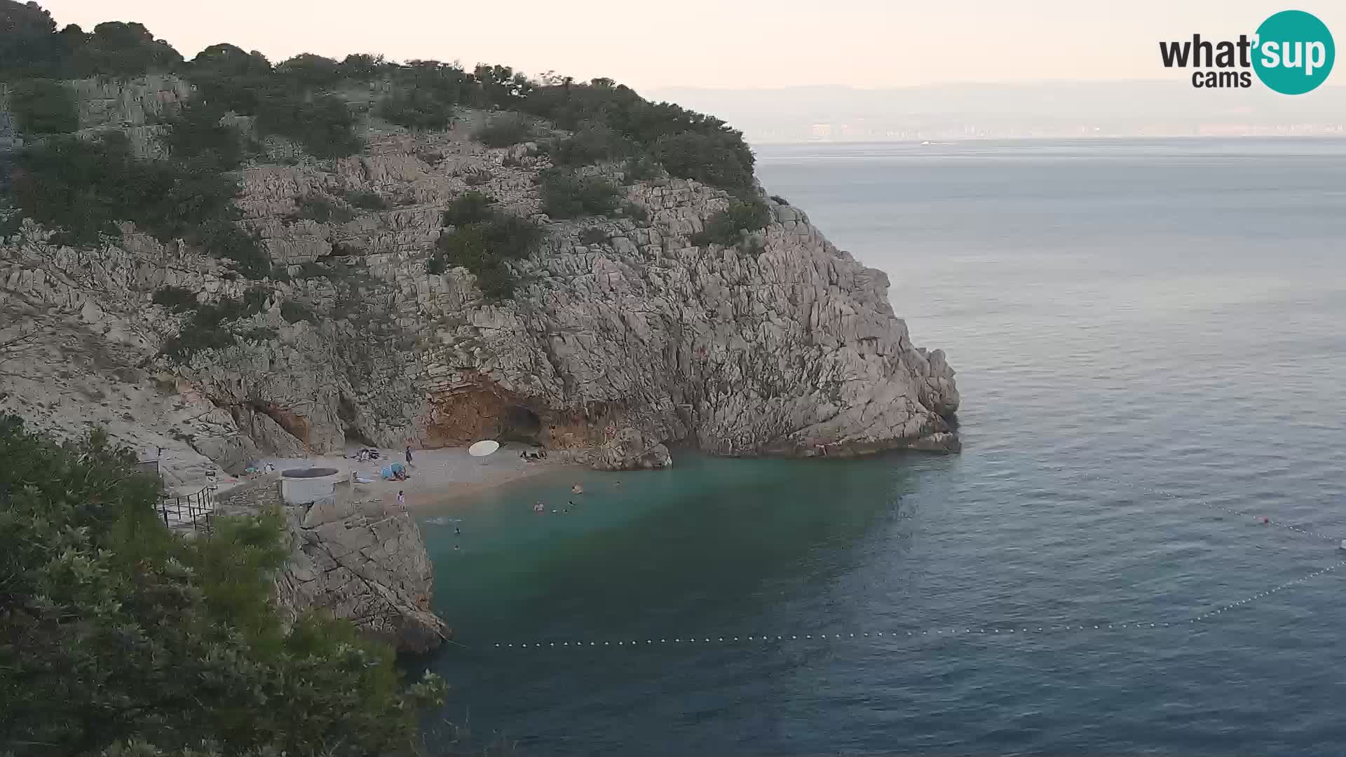 Webcam plage Brseč à Mošćenička Draga, Croatie