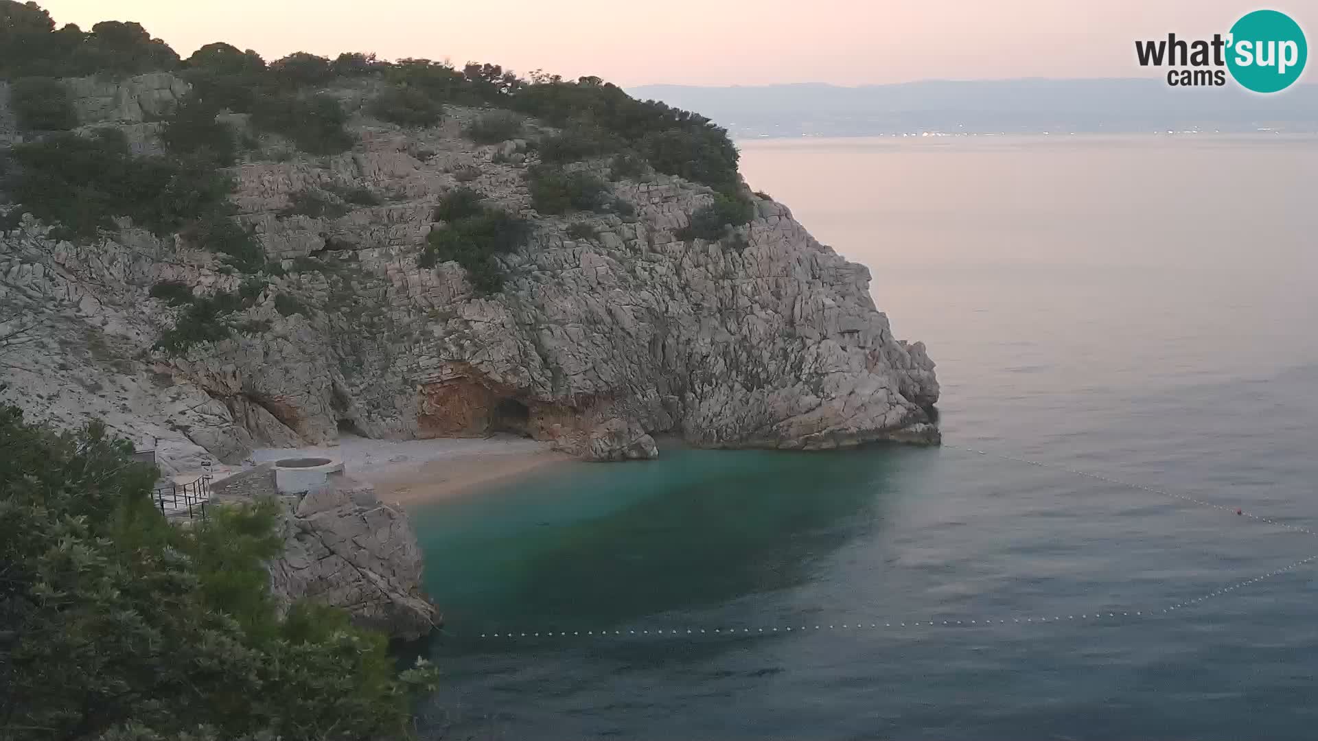 Webcam plage Brseč à Mošćenička Draga, Croatie
