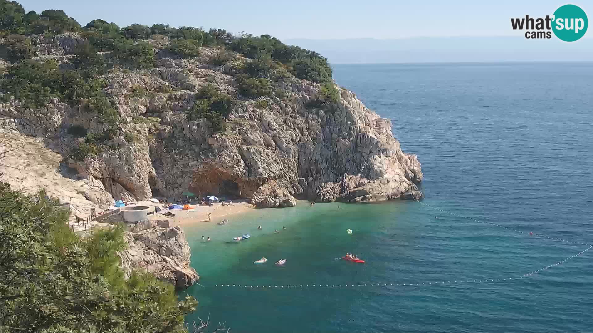Cámara web de la playa de Brseč en Mošćenička Draga, Croacia