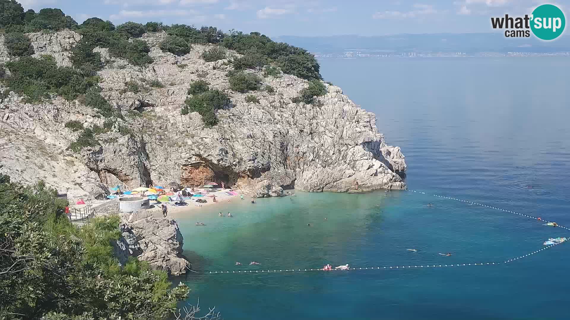 Webcam plage Brseč à Mošćenička Draga, Croatie