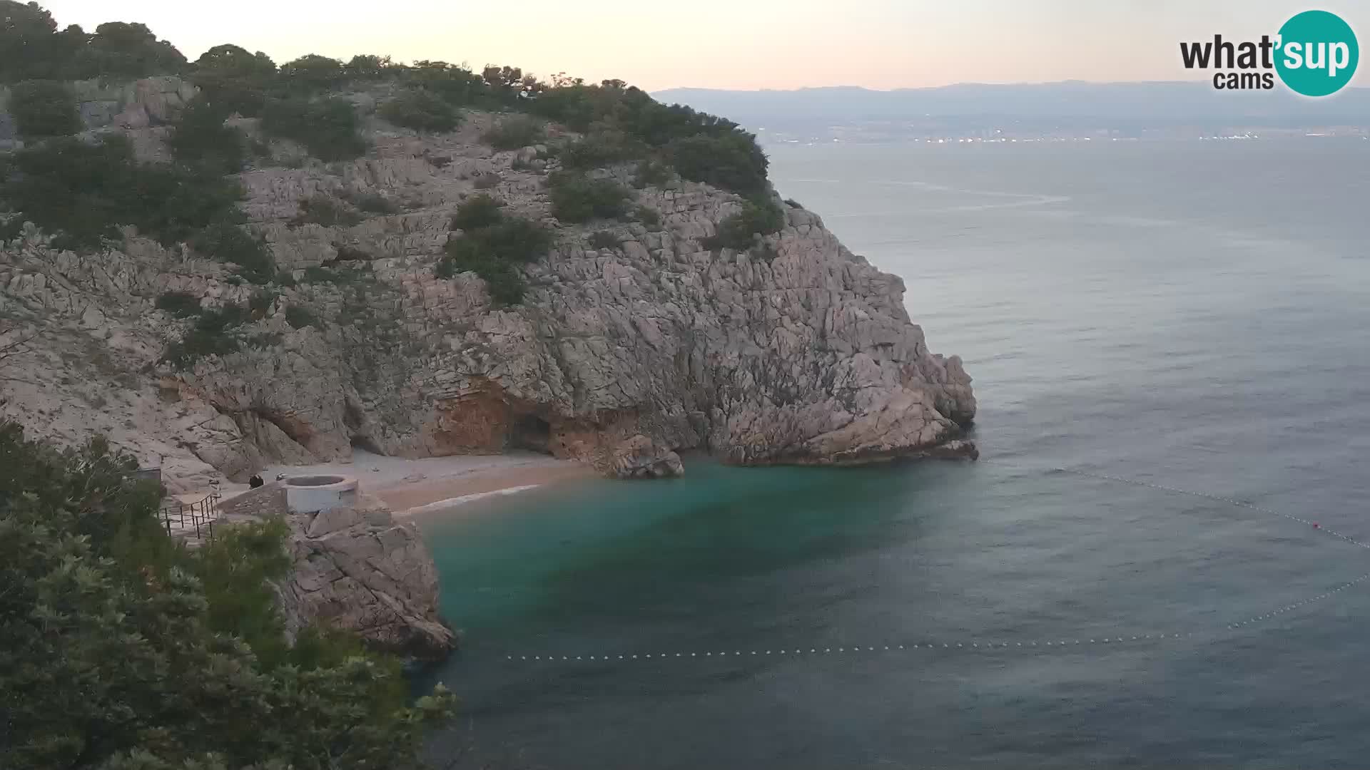 Webcam plage Brseč à Mošćenička Draga, Croatie
