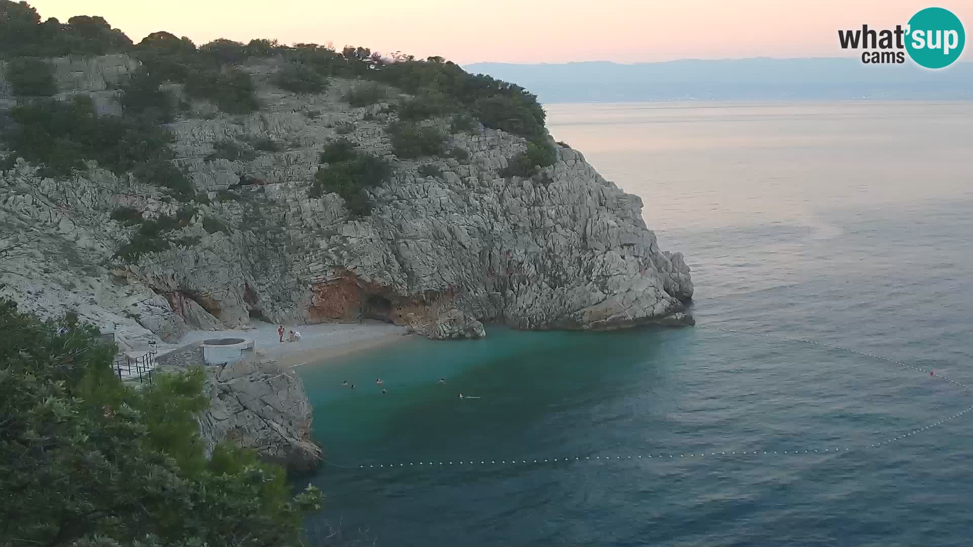 Spletna kamera Brseč plaža – Mošćenička Draga – Hrvaška