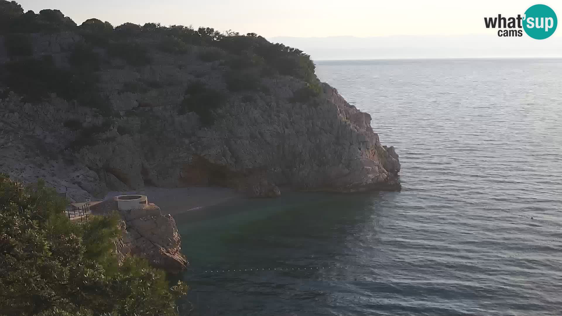 Spletna kamera Brseč plaža – Mošćenička Draga – Hrvaška
