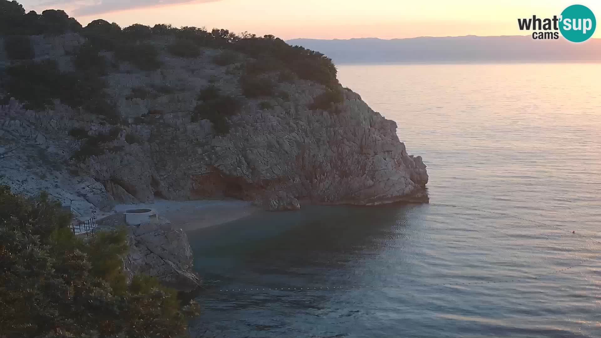 Spletna kamera Brseč plaža – Mošćenička Draga – Hrvaška