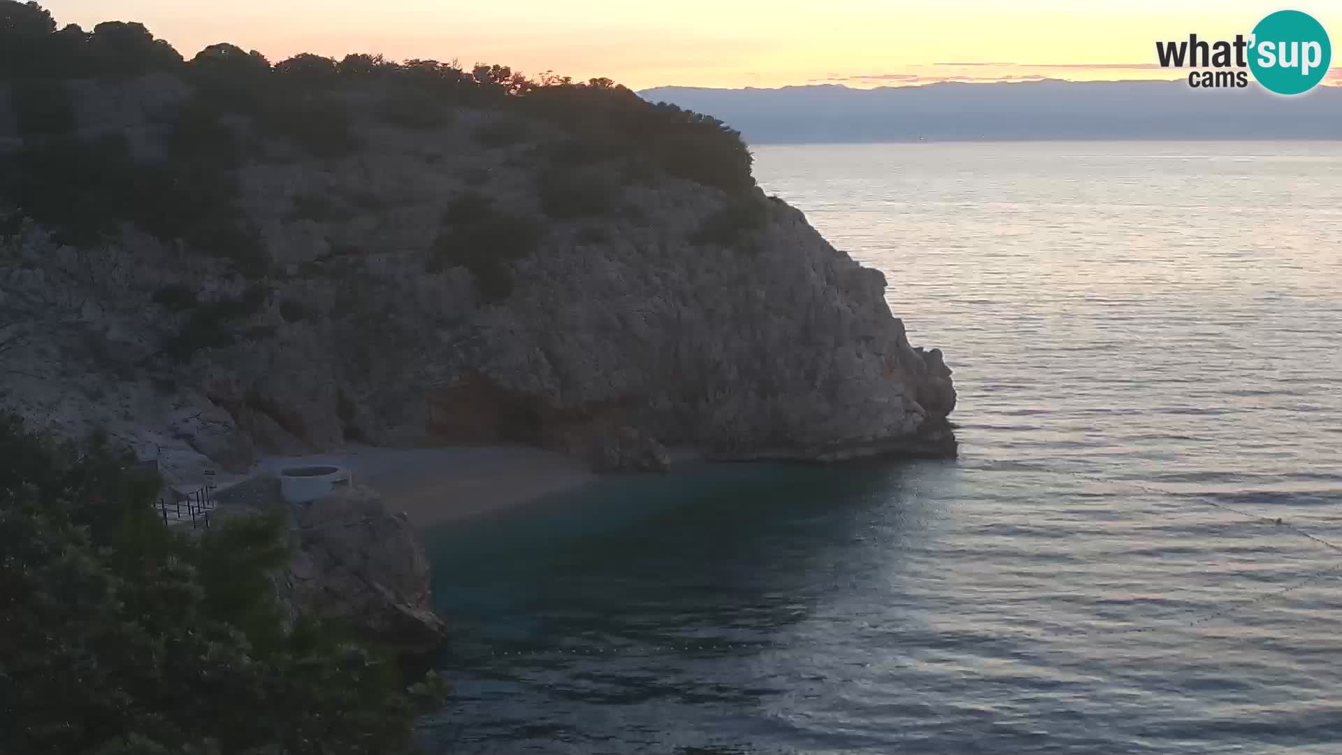Webcam plage Brseč à Mošćenička Draga, Croatie