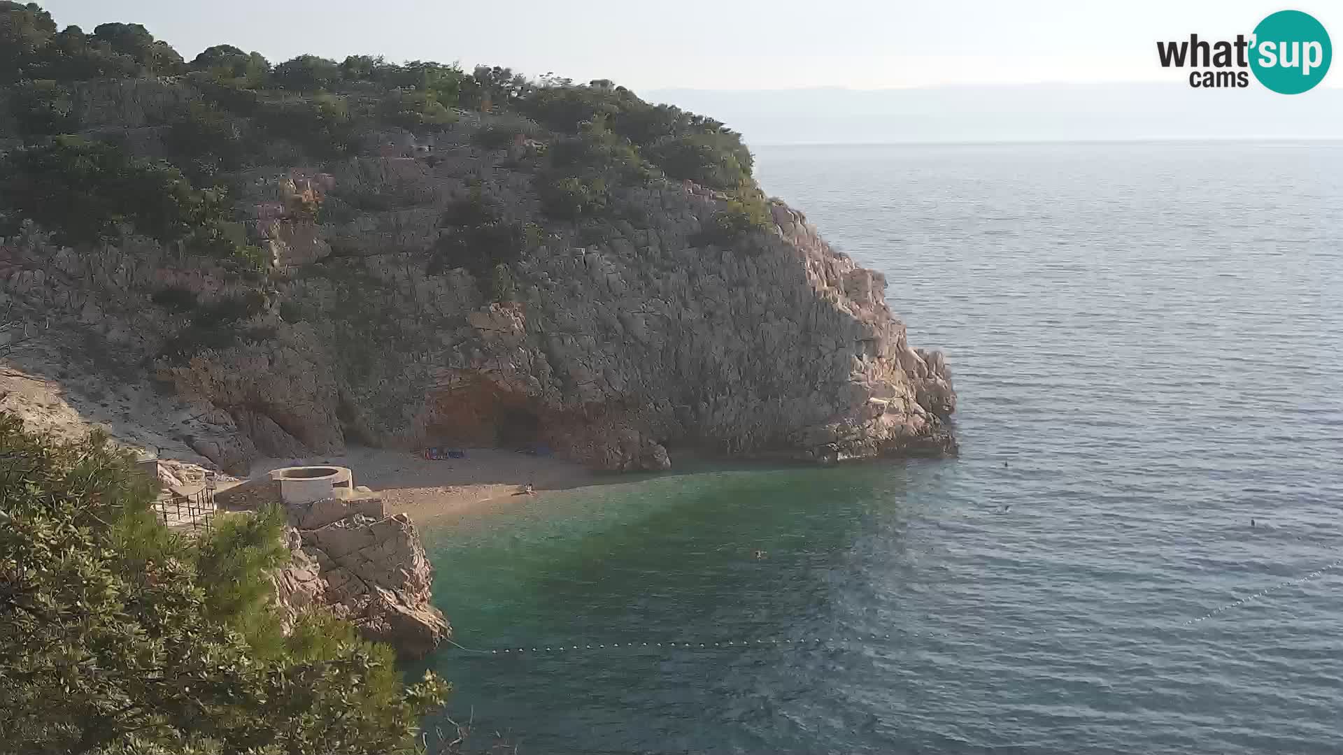 Spletna kamera Brseč plaža – Mošćenička Draga – Hrvaška
