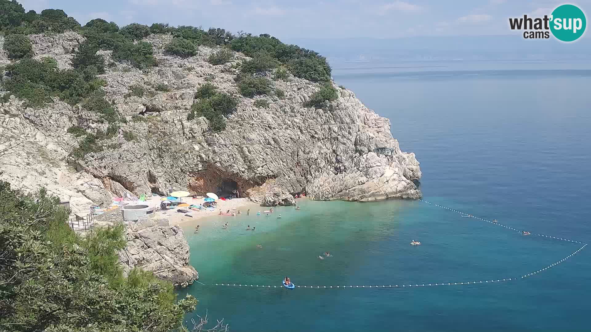 Webcam plage Brseč à Mošćenička Draga, Croatie