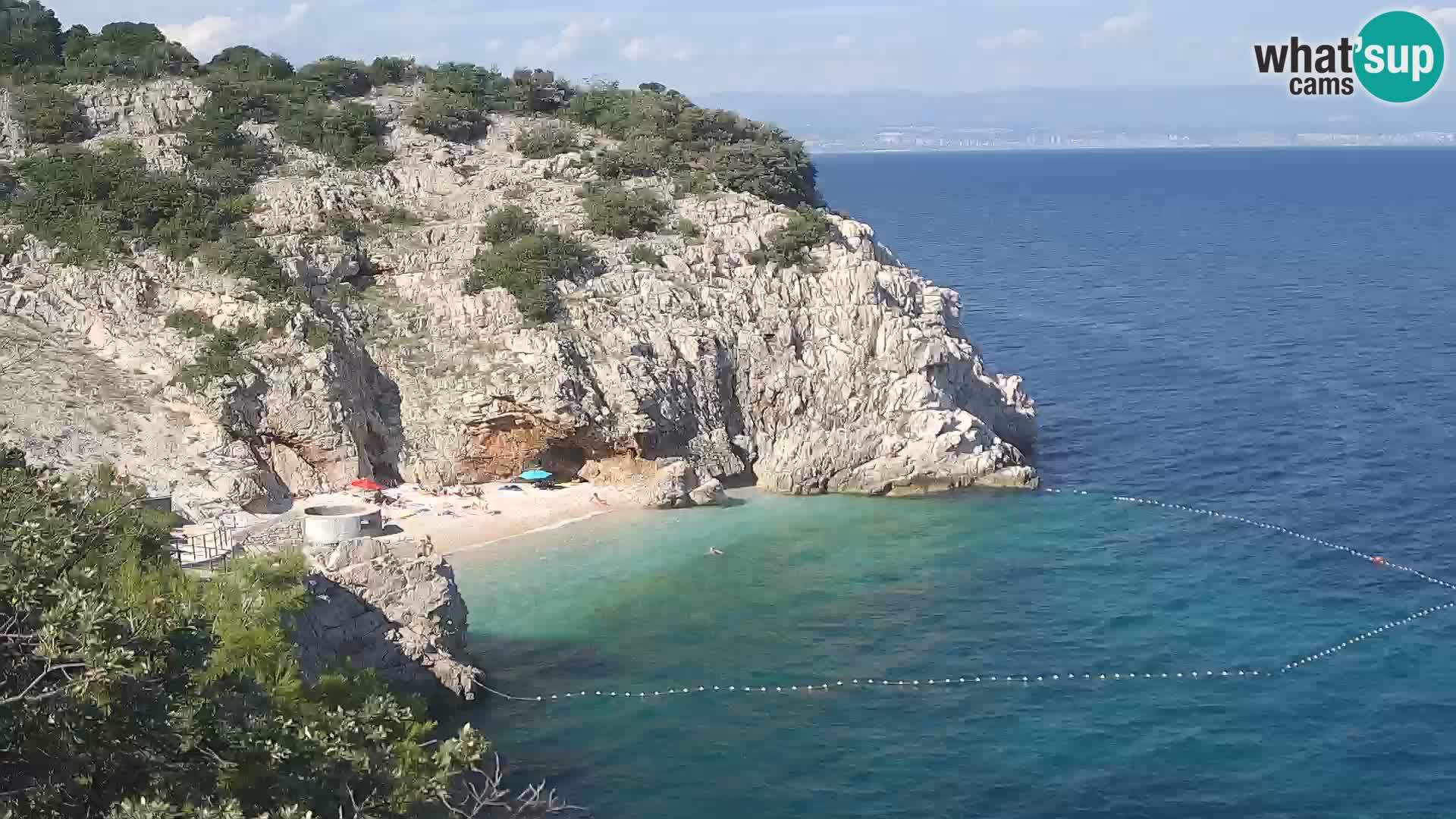 Cámara web de la playa de Brseč en Mošćenička Draga, Croacia