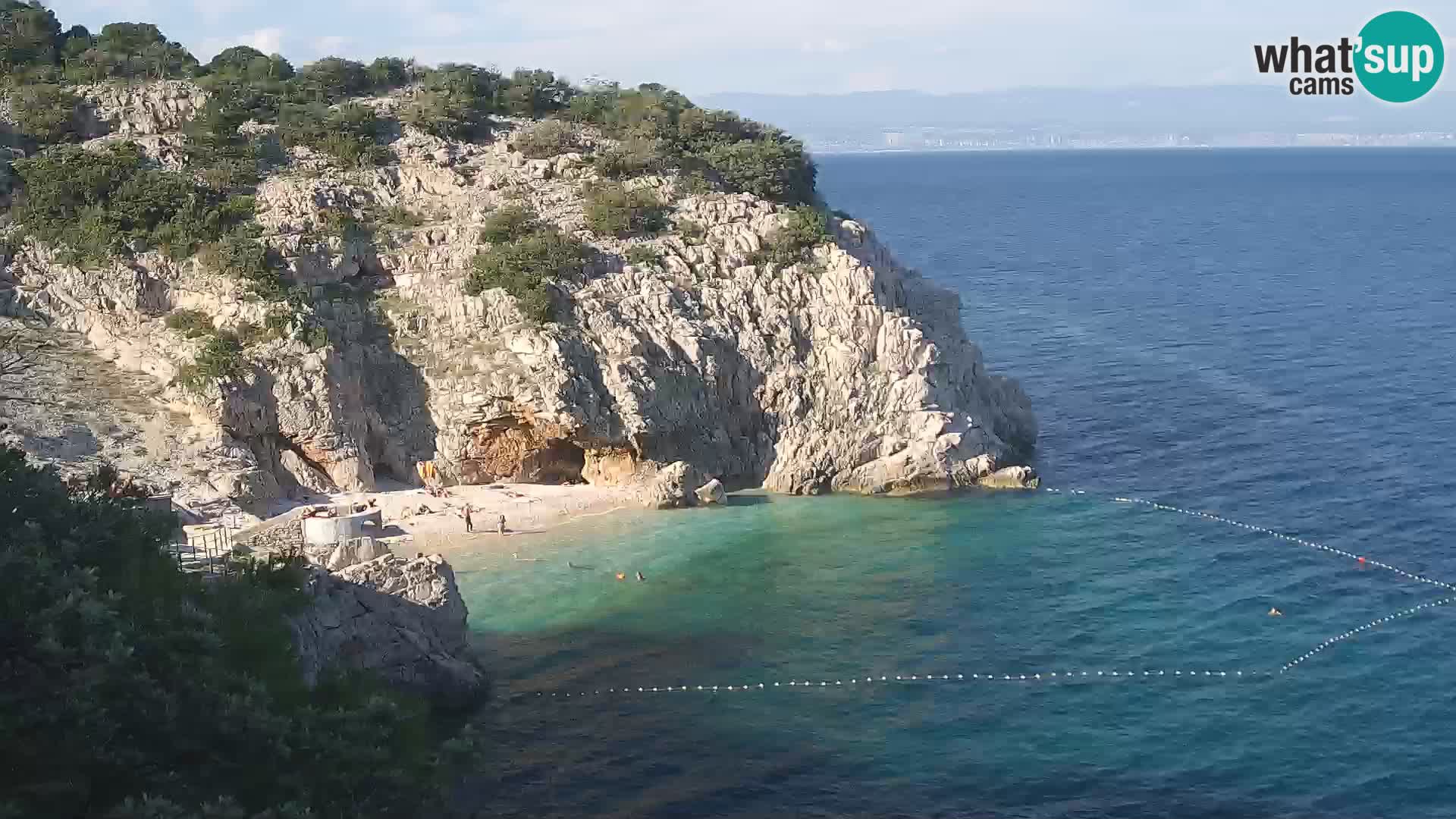 Cámara web de la playa de Brseč en Mošćenička Draga, Croacia