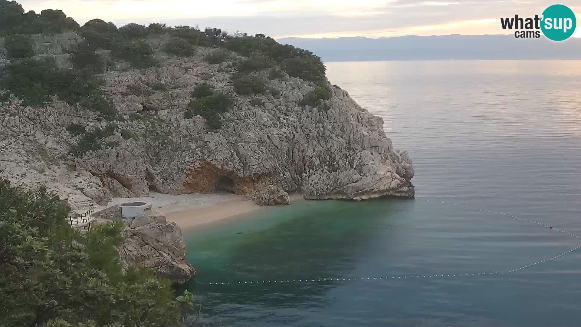 Spletna kamera Brseč plaža – Mošćenička Draga – Hrvaška