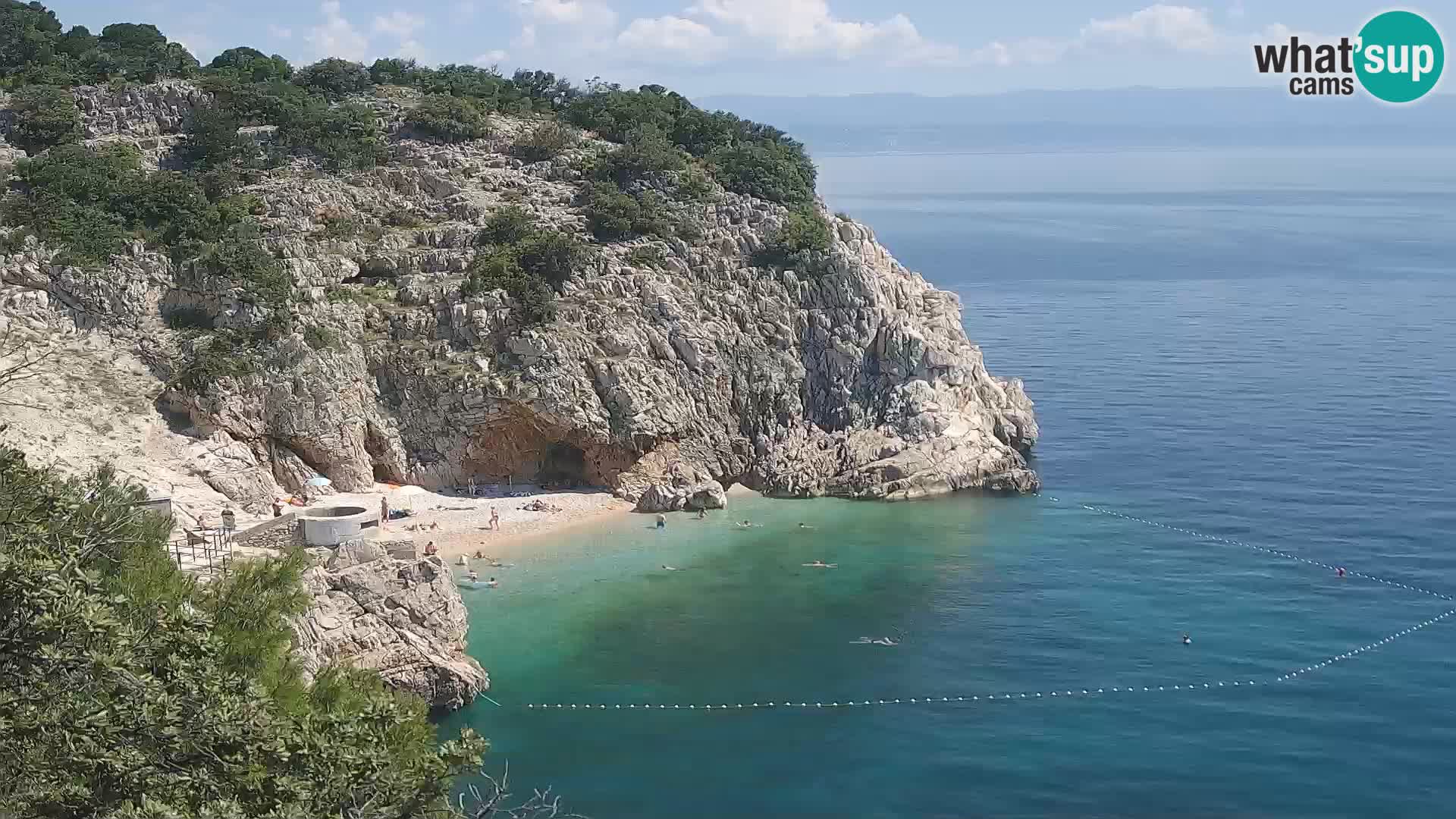 Cámara web de la playa de Brseč en Mošćenička Draga, Croacia