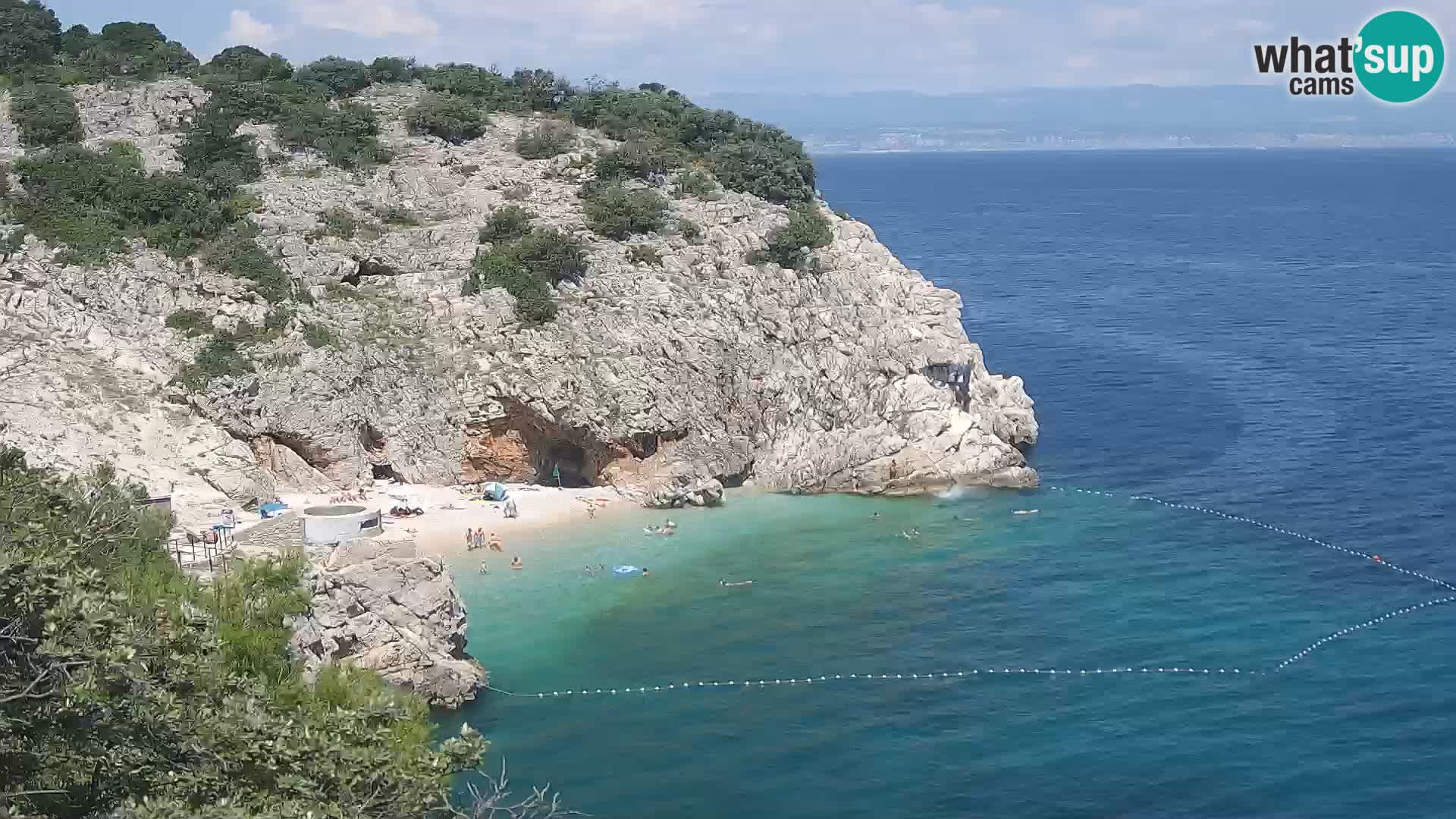 Spletna kamera Brseč plaža – Mošćenička Draga – Hrvaška