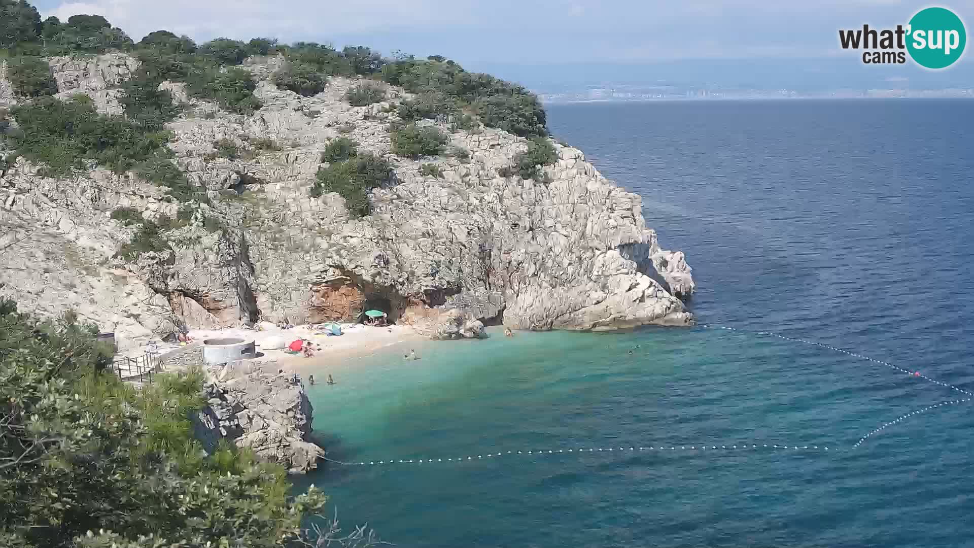 Webcam plage Brseč à Mošćenička Draga, Croatie