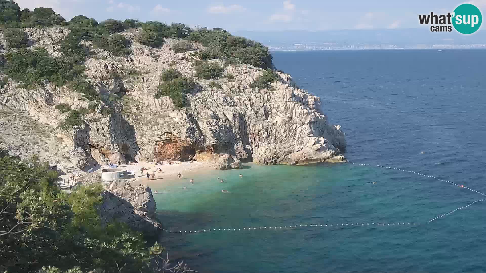 Webcam plage Brseč à Mošćenička Draga, Croatie