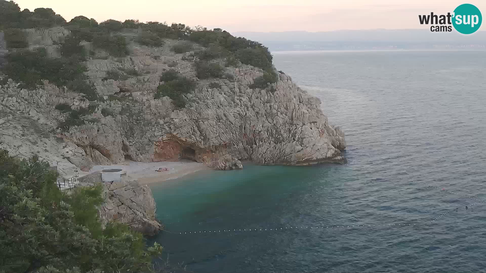 Webcam plage Brseč à Mošćenička Draga, Croatie
