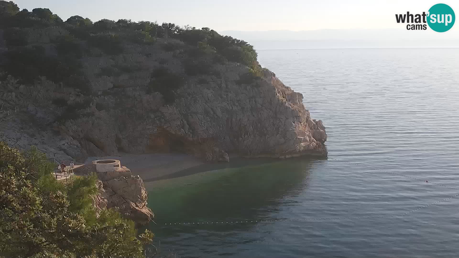 Spletna kamera Brseč plaža – Mošćenička Draga – Hrvaška