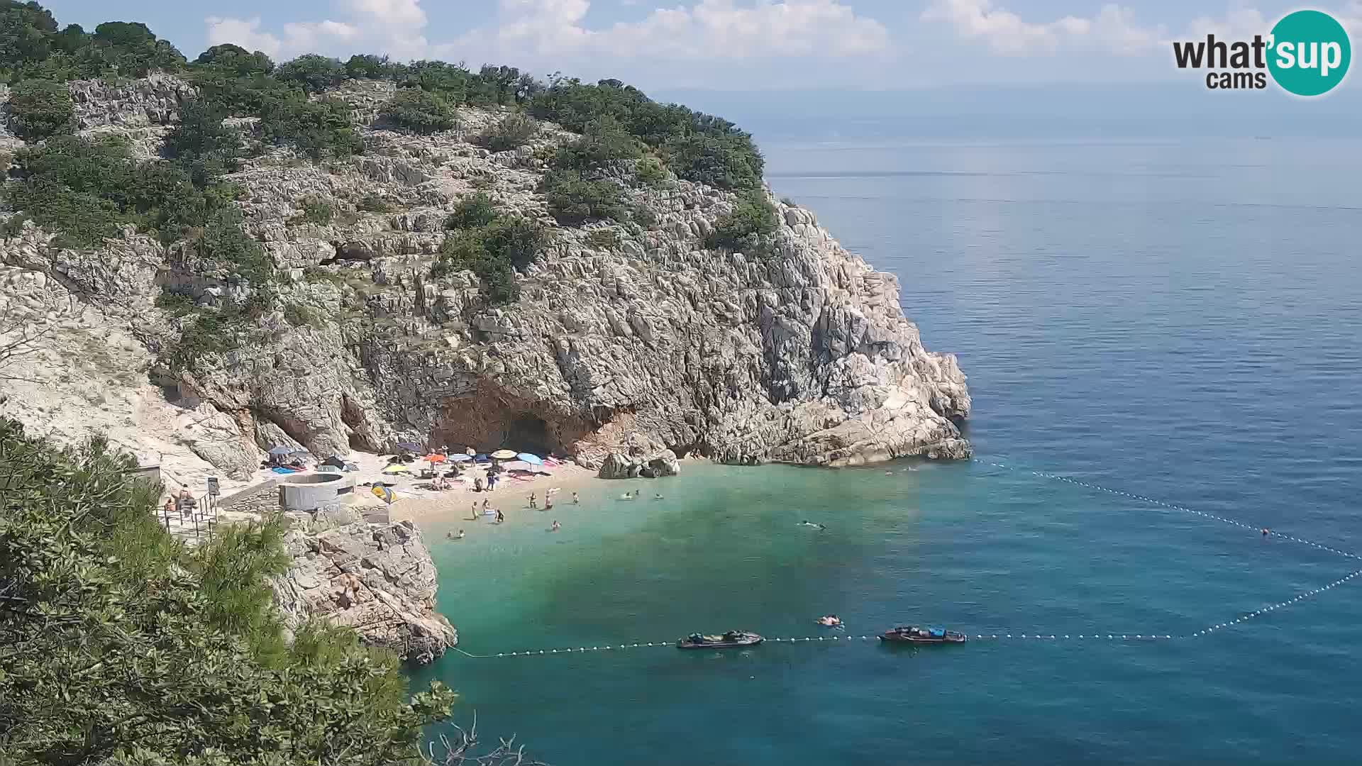 Webcam plage Brseč à Mošćenička Draga, Croatie