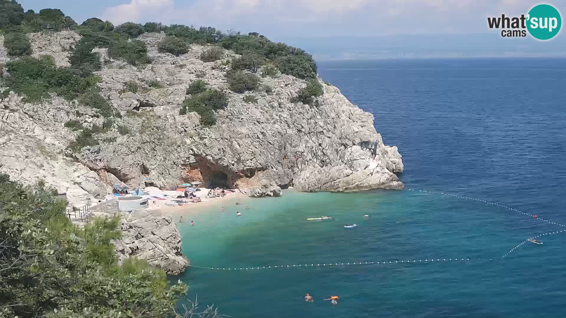 Cámara web de la playa de Brseč en Mošćenička Draga, Croacia