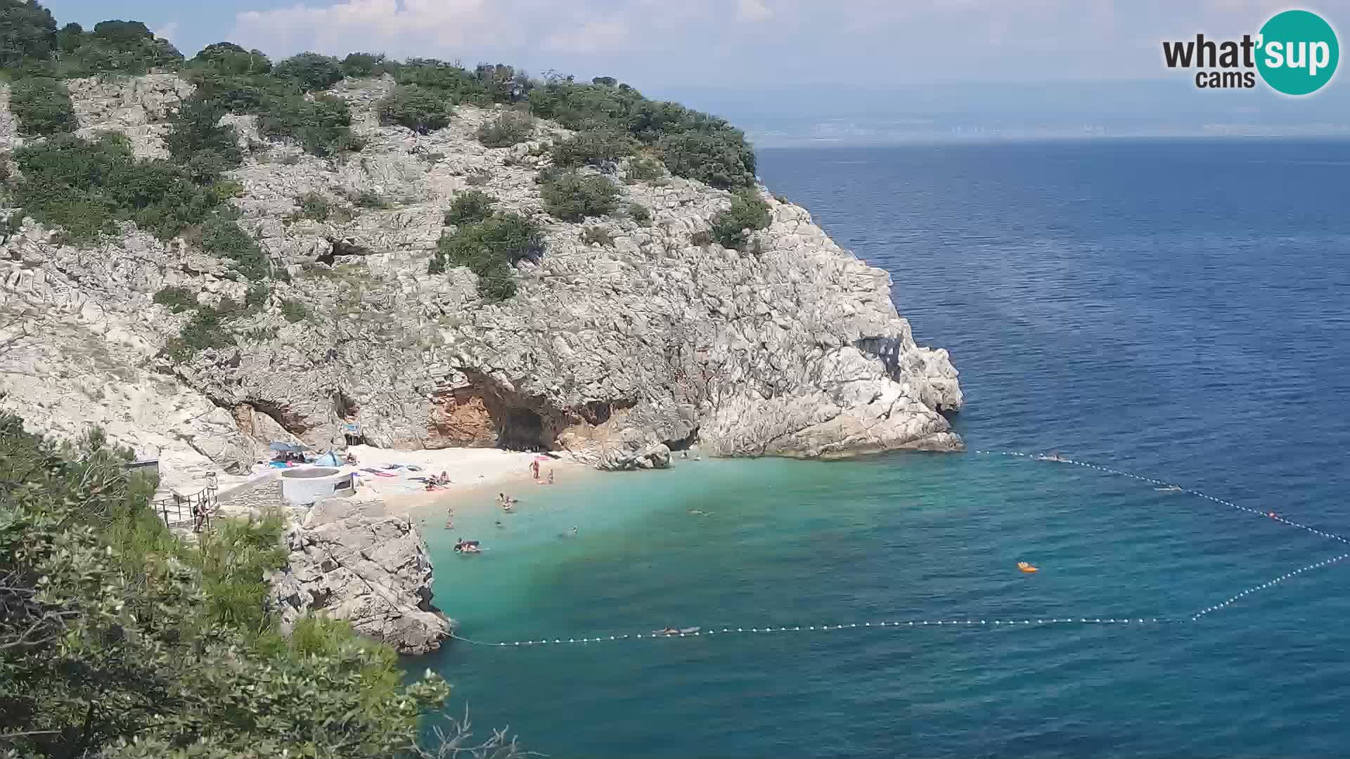 Webcam plage Brseč à Mošćenička Draga, Croatie
