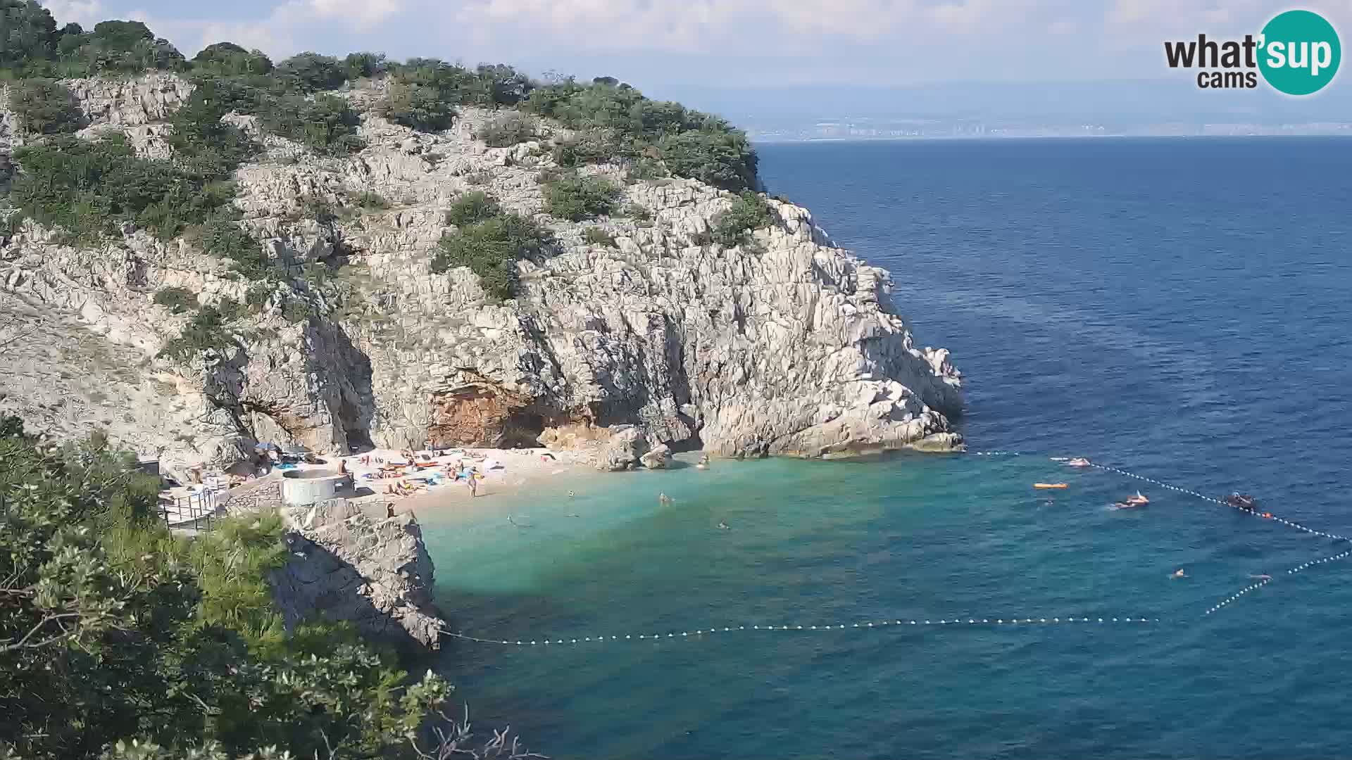 Cámara web de la playa de Brseč en Mošćenička Draga, Croacia