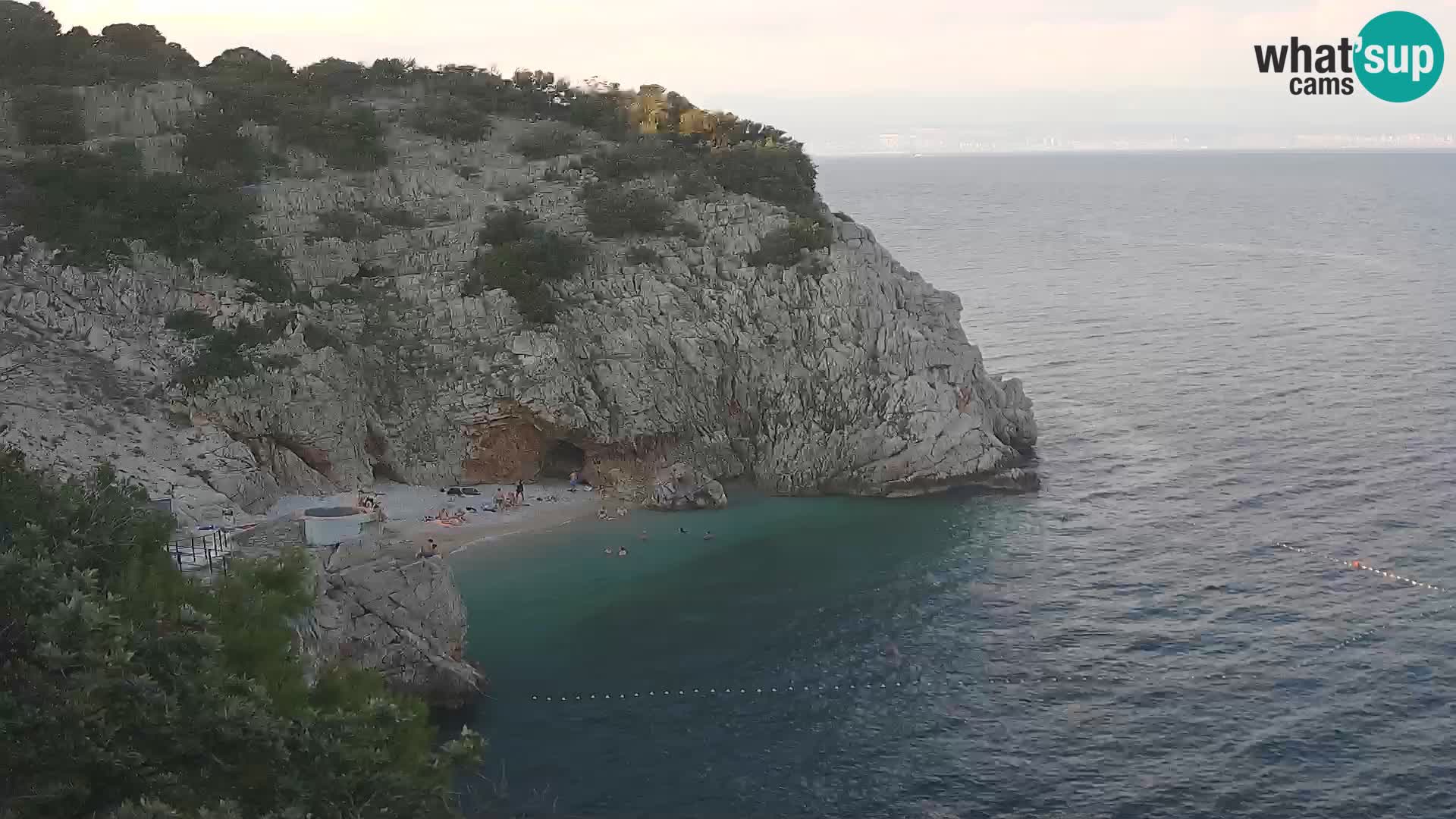 Cámara web de la playa de Brseč en Mošćenička Draga, Croacia