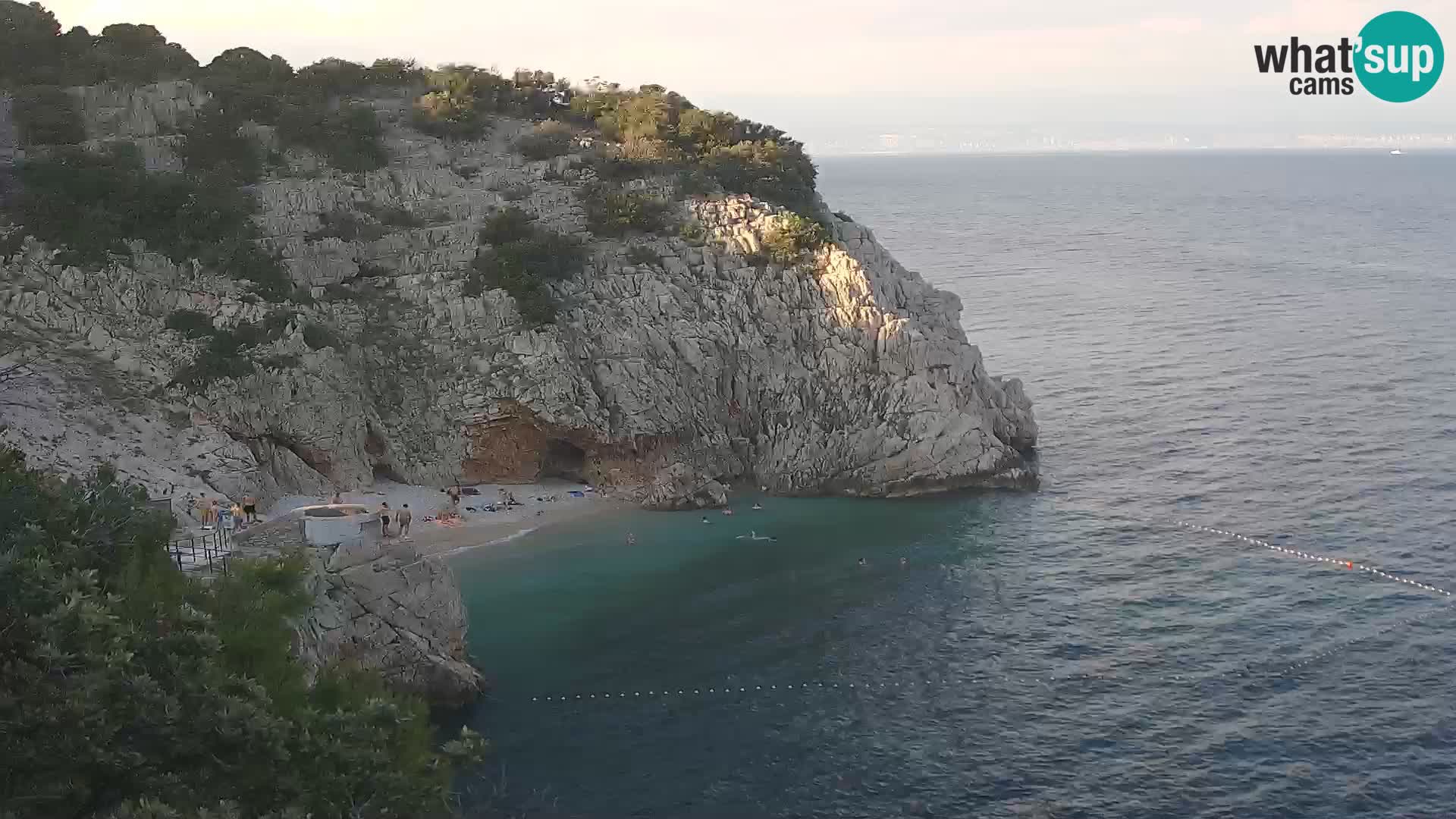 Webcam plage Brseč à Mošćenička Draga, Croatie