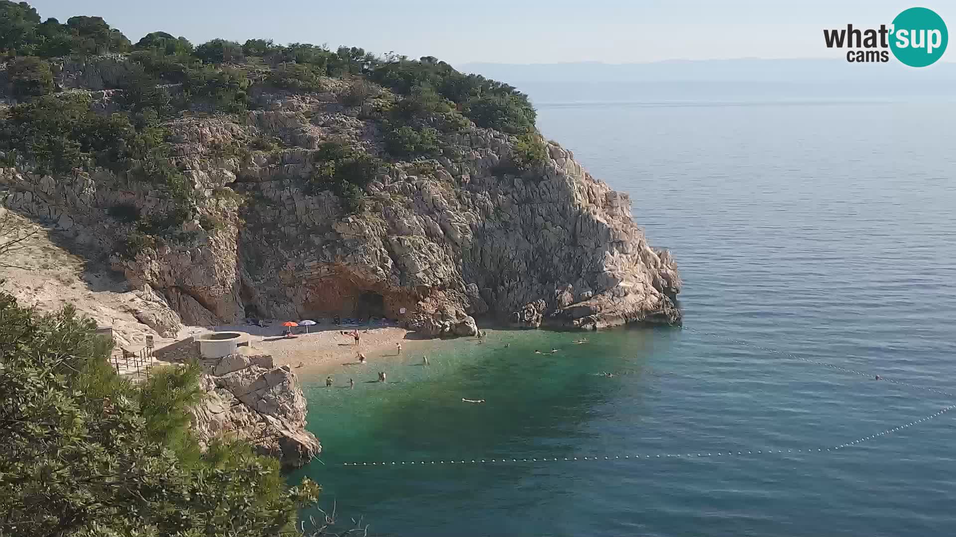 Cámara web de la playa de Brseč en Mošćenička Draga, Croacia