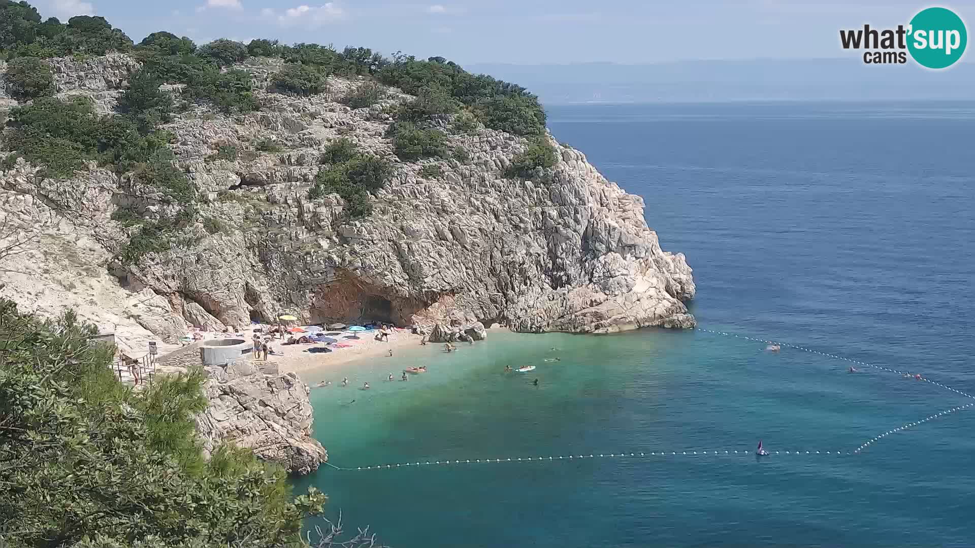 Cámara web de la playa de Brseč en Mošćenička Draga, Croacia