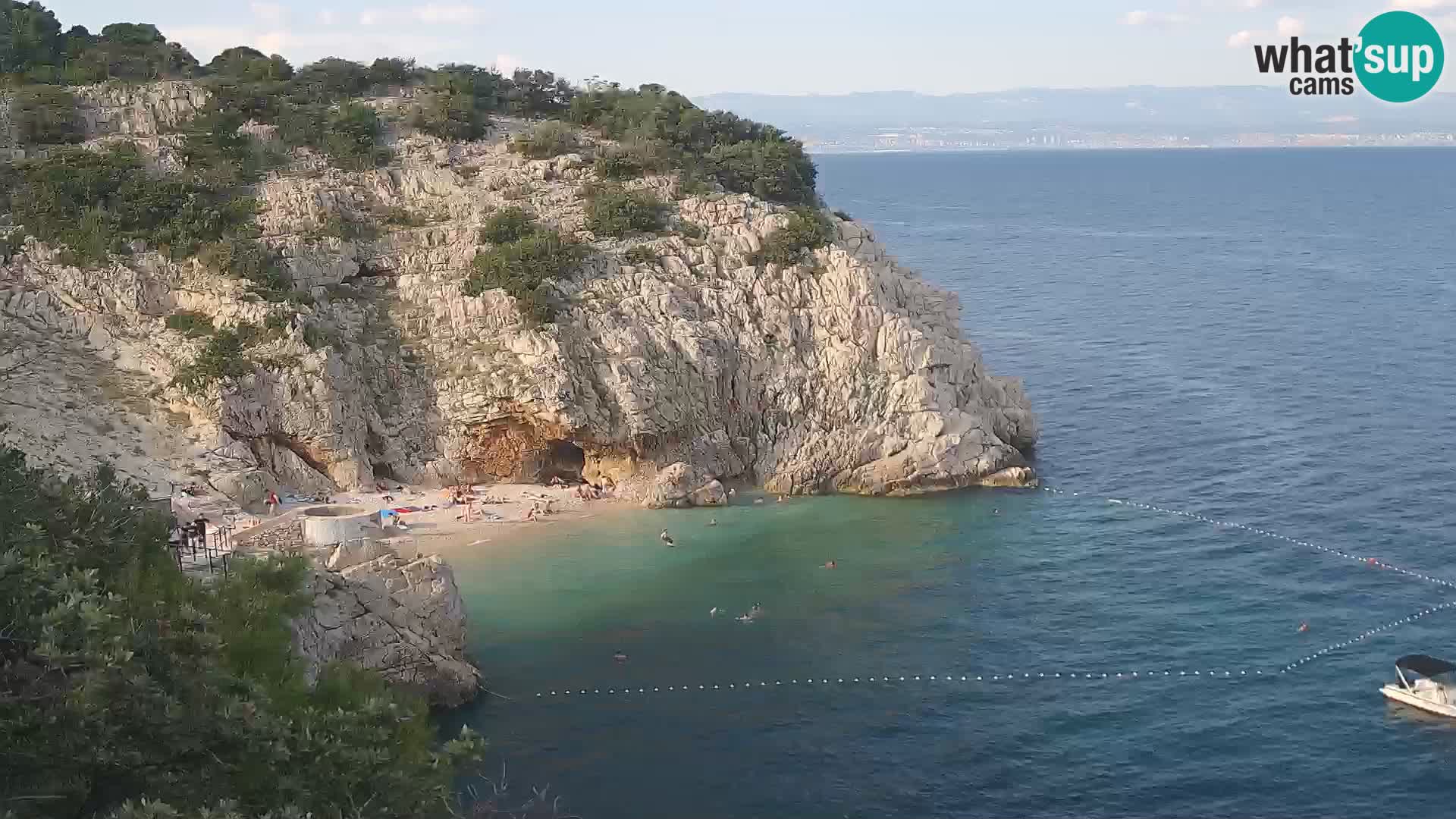 Cámara web de la playa de Brseč en Mošćenička Draga, Croacia