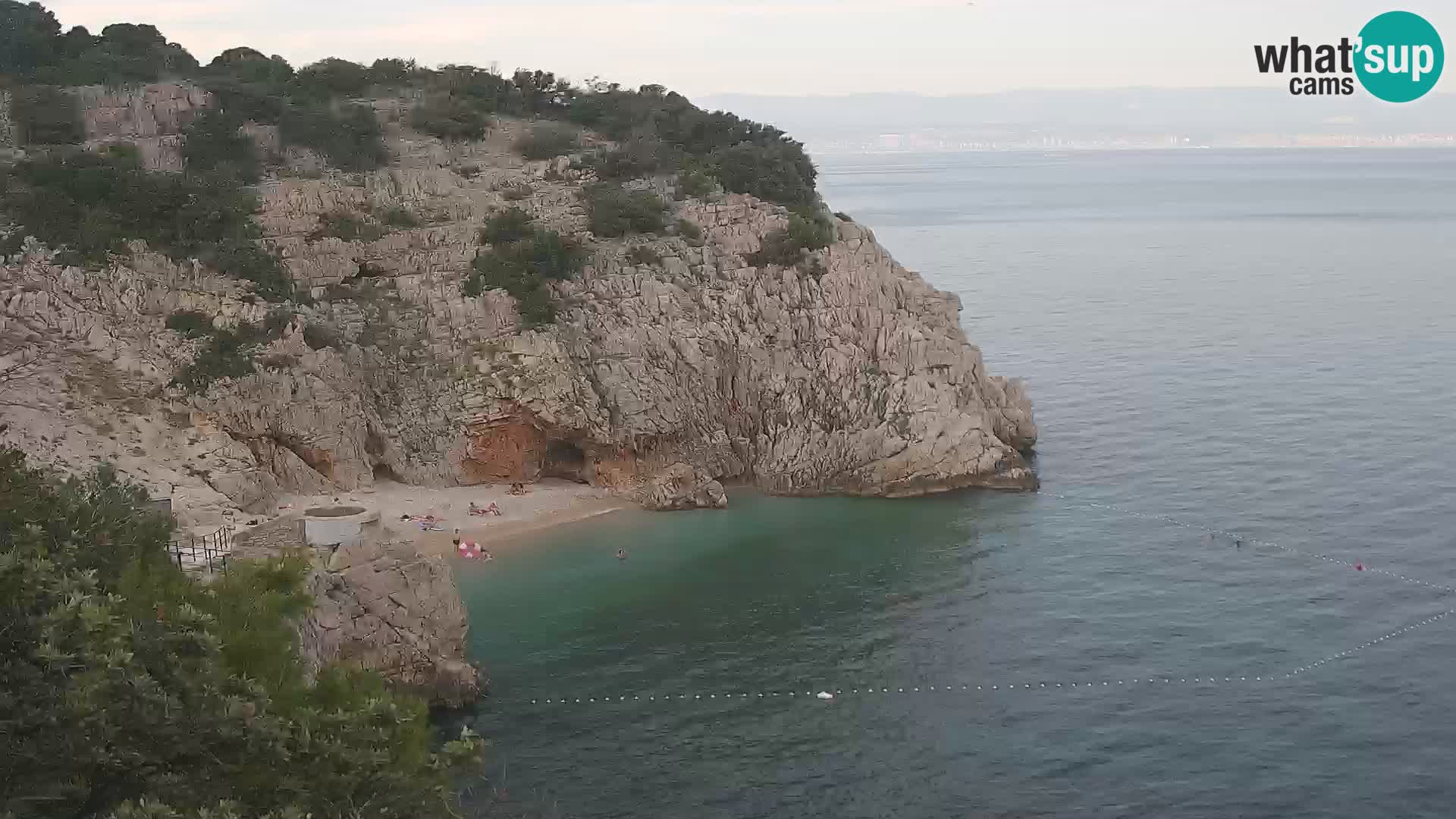 Cámara web de la playa de Brseč en Mošćenička Draga, Croacia