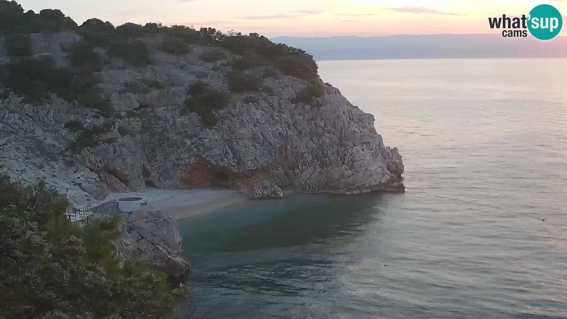 Cámara web de la playa de Brseč en Mošćenička Draga, Croacia