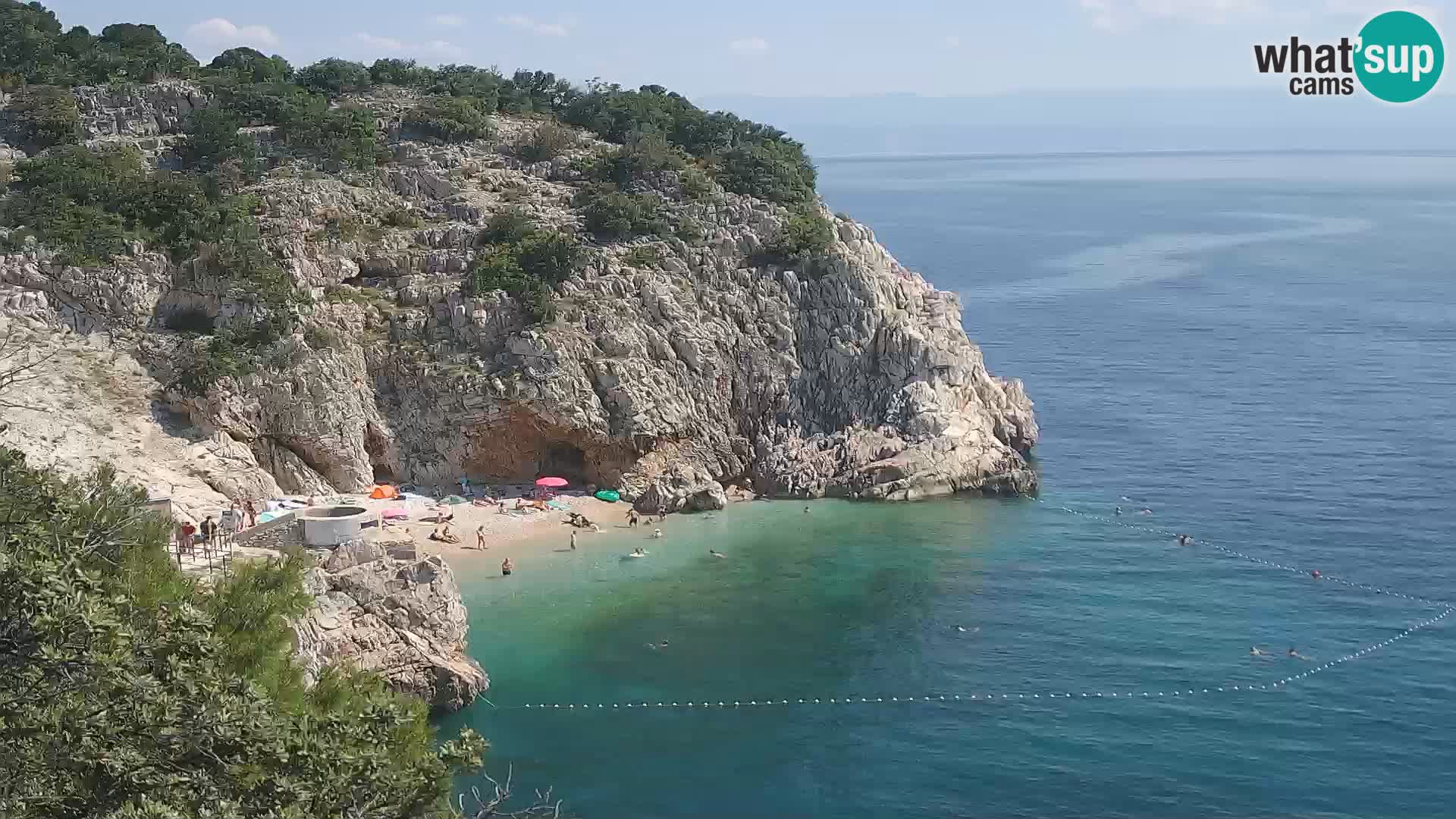 Cámara web de la playa de Brseč en Mošćenička Draga, Croacia