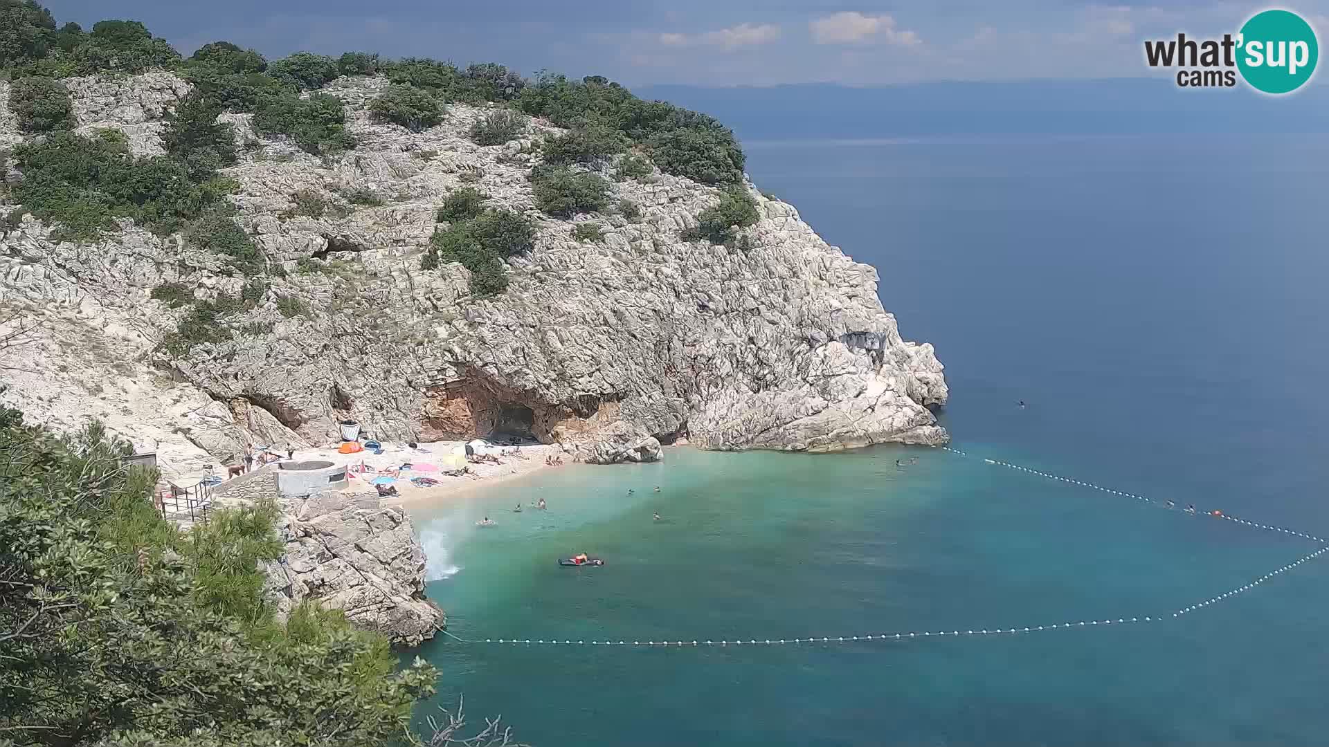 Spletna kamera Brseč plaža – Mošćenička Draga – Hrvaška