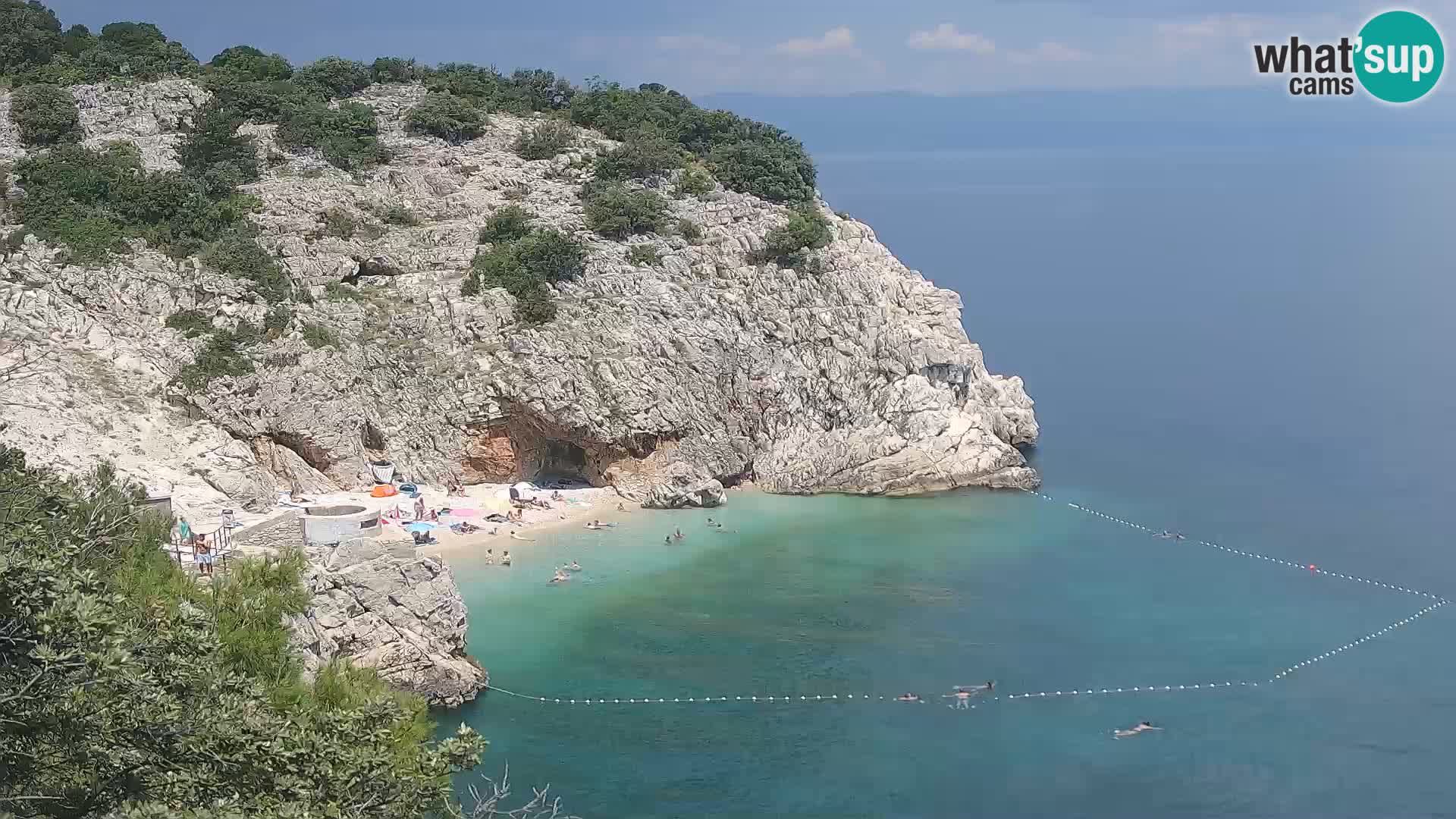 Cámara web de la playa de Brseč en Mošćenička Draga, Croacia