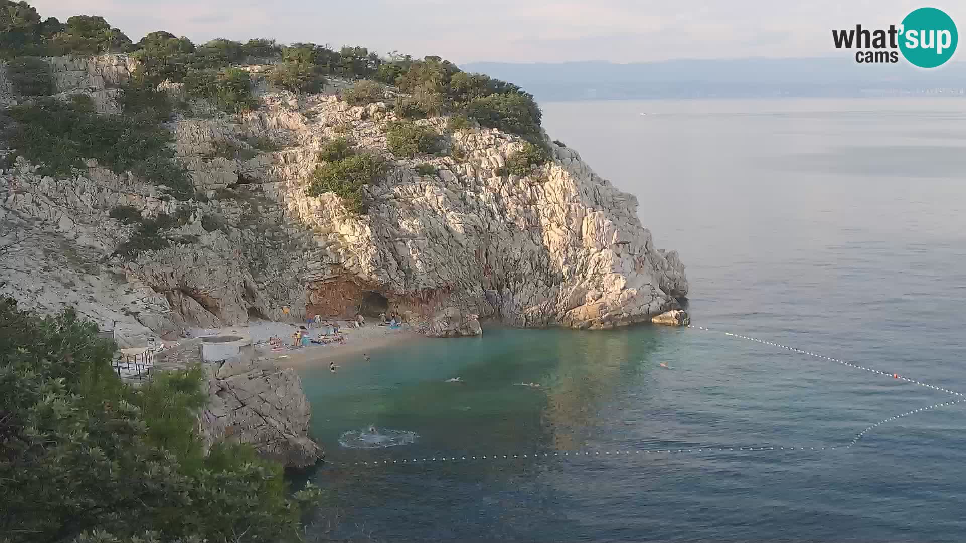 Webcam plage Brseč à Mošćenička Draga, Croatie