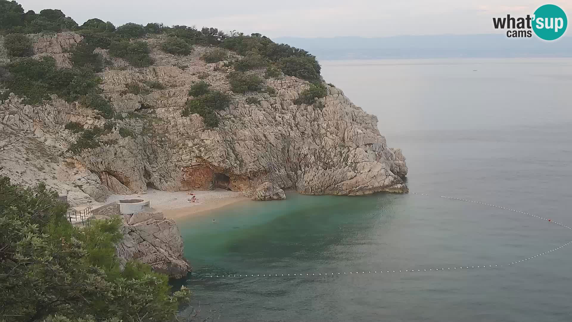 Webcam plage Brseč à Mošćenička Draga, Croatie