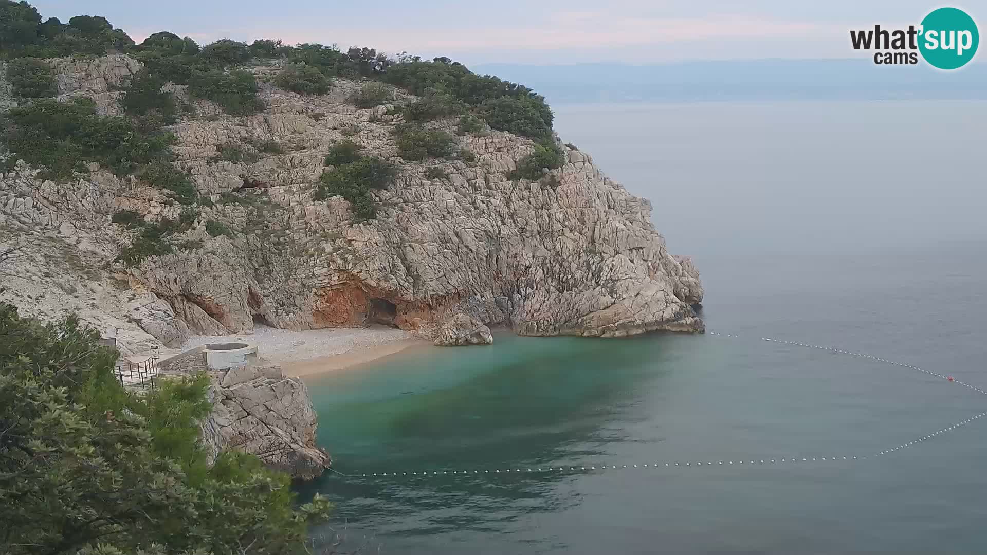 Webcam plage Brseč à Mošćenička Draga, Croatie