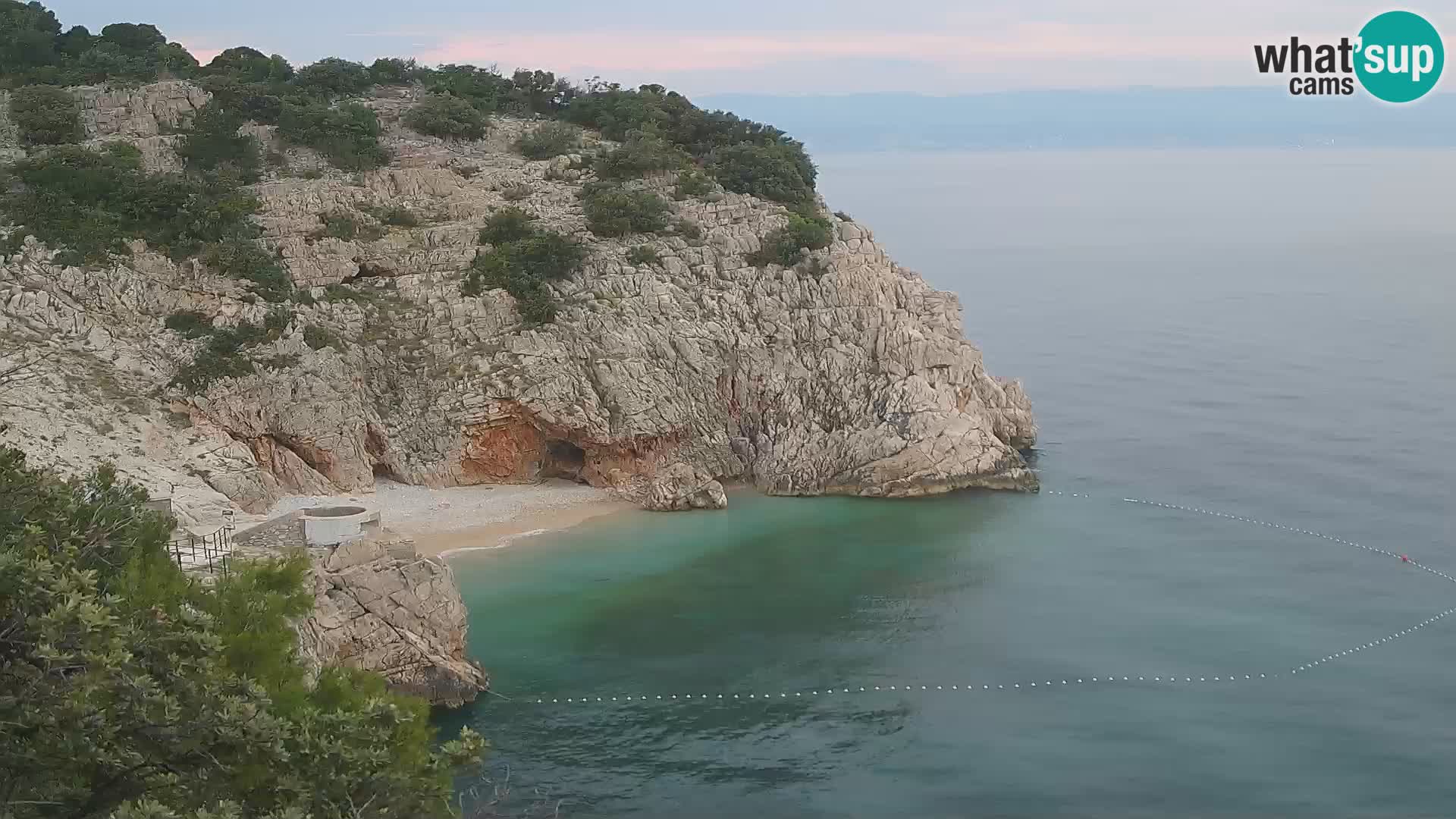 Webcam plage Brseč à Mošćenička Draga, Croatie