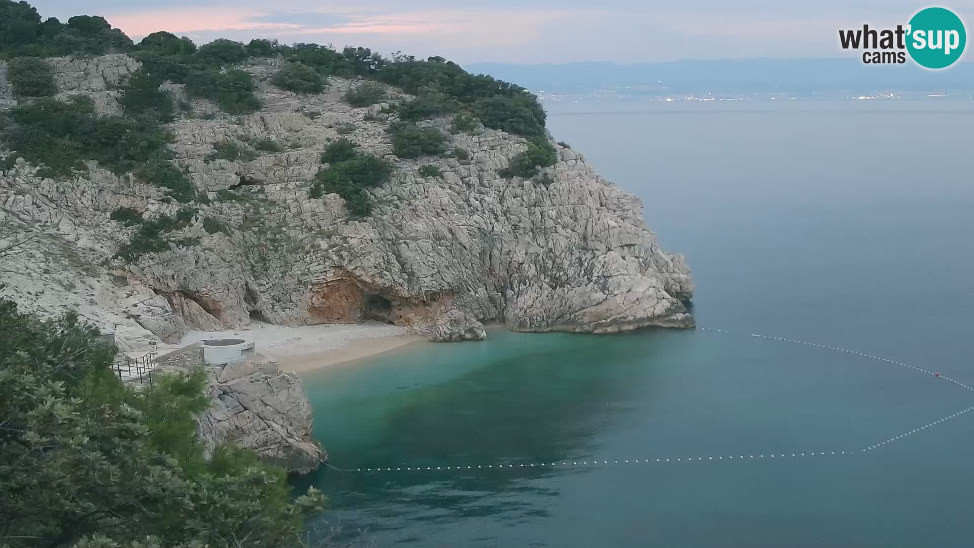 Cámara web de la playa de Brseč en Mošćenička Draga, Croacia