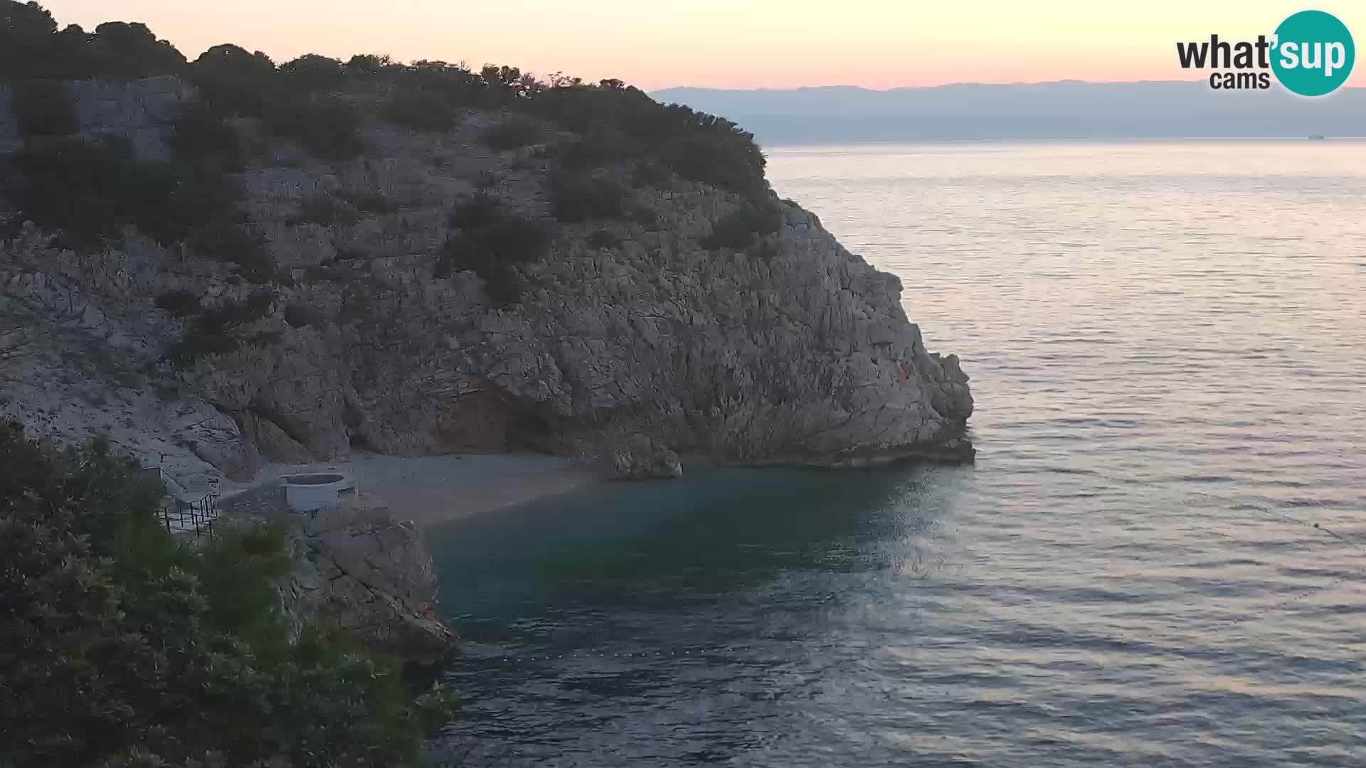 Spletna kamera Brseč plaža – Mošćenička Draga – Hrvaška