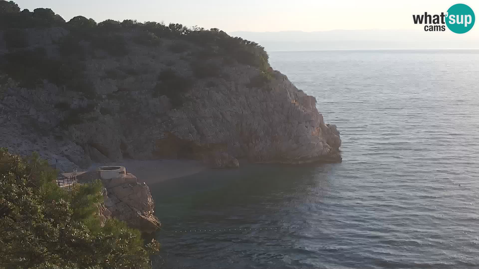 Cámara web de la playa de Brseč en Mošćenička Draga, Croacia