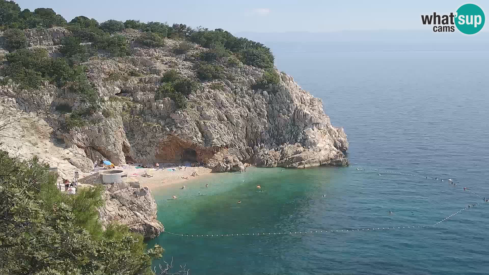 Cámara web de la playa de Brseč en Mošćenička Draga, Croacia