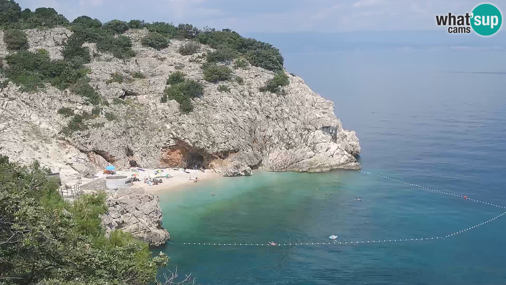 Cámara web de la playa de Brseč en Mošćenička Draga, Croacia
