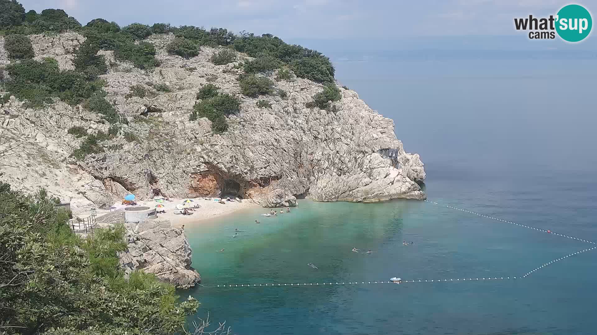 Cámara web de la playa de Brseč en Mošćenička Draga, Croacia