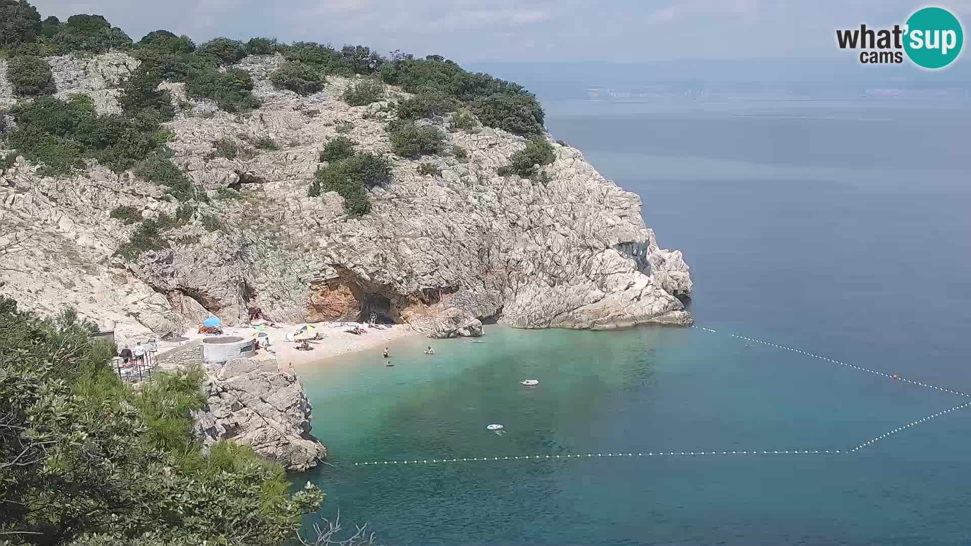 Cámara web de la playa de Brseč en Mošćenička Draga, Croacia