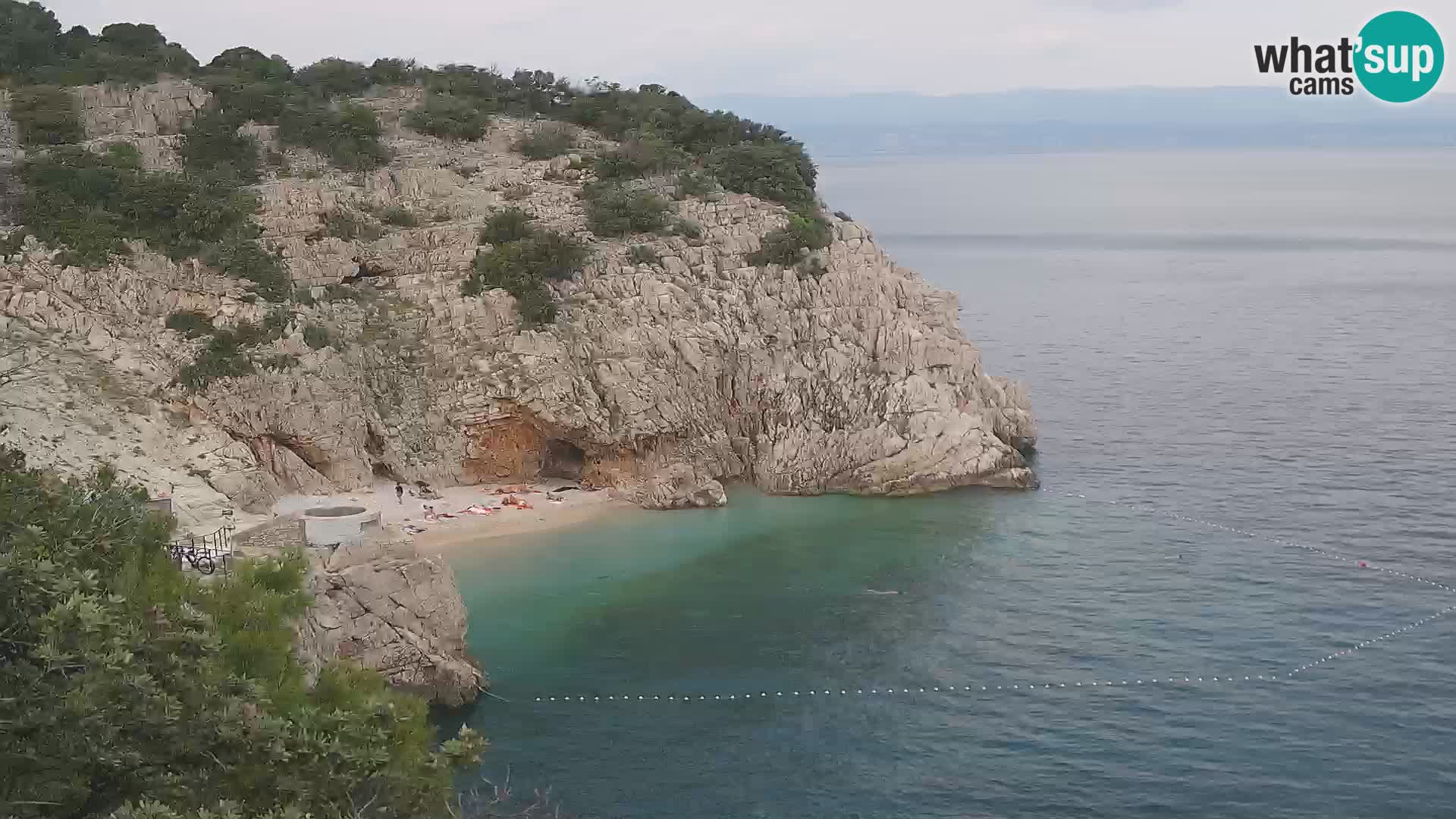 Spletna kamera Brseč plaža – Mošćenička Draga – Hrvaška