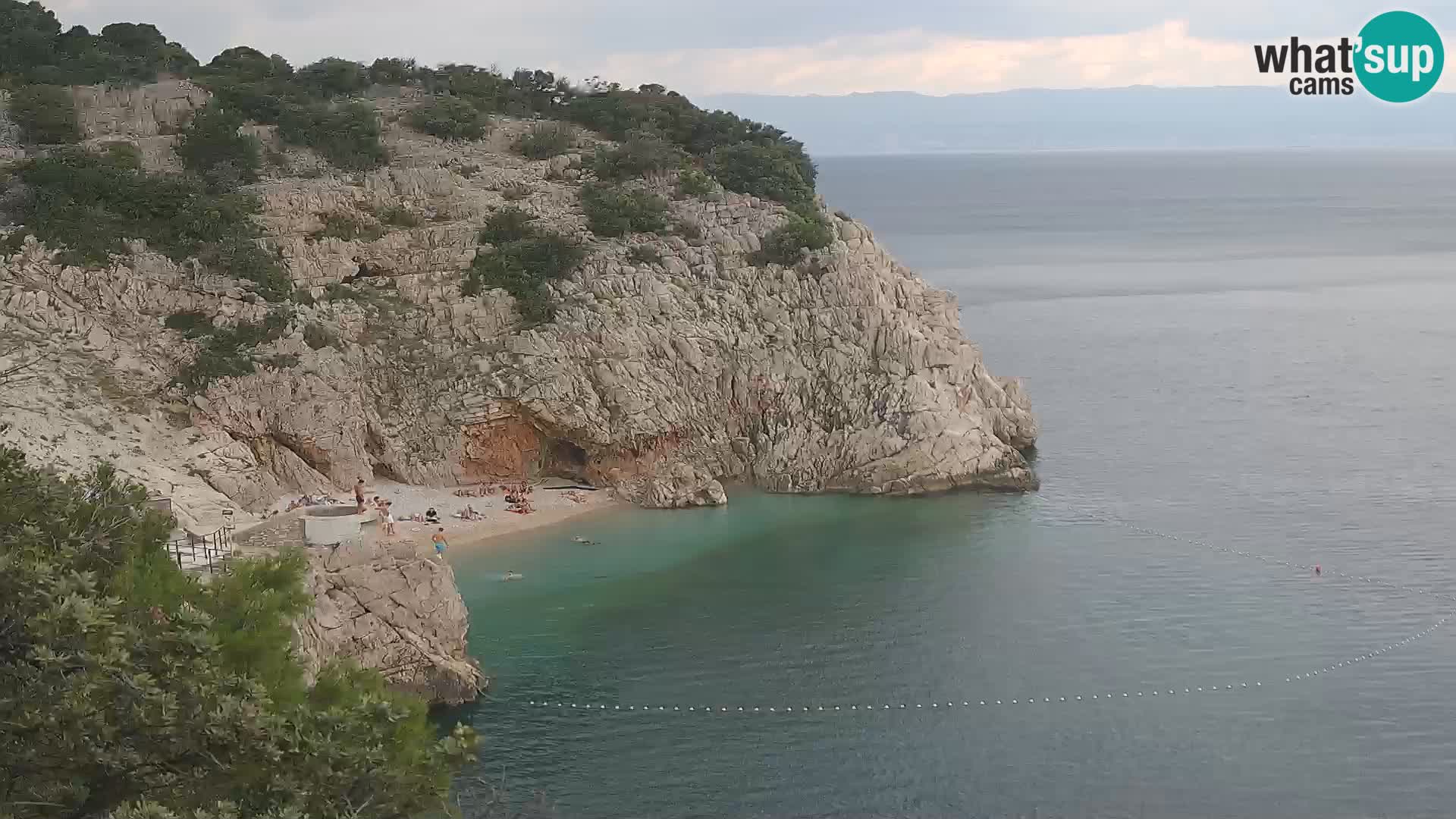 Webcam plage Brseč à Mošćenička Draga, Croatie