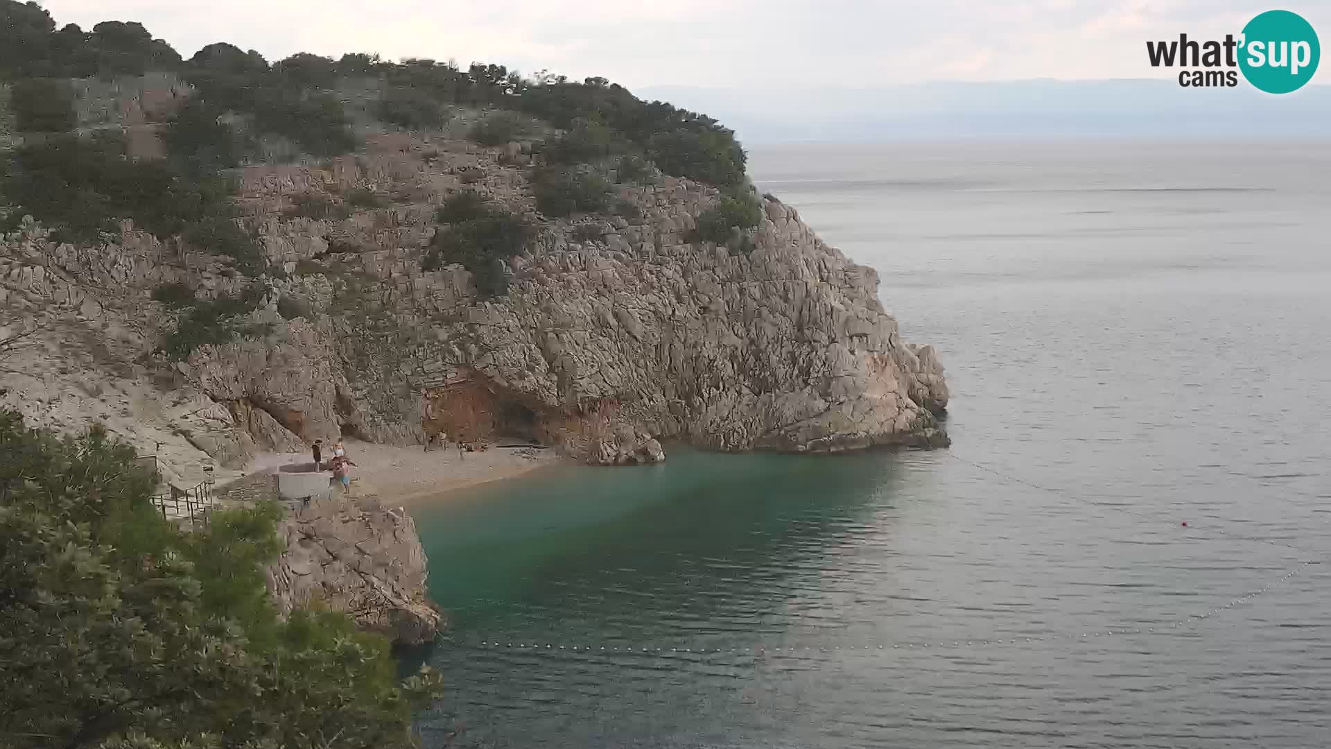 Webcam plage Brseč à Mošćenička Draga, Croatie