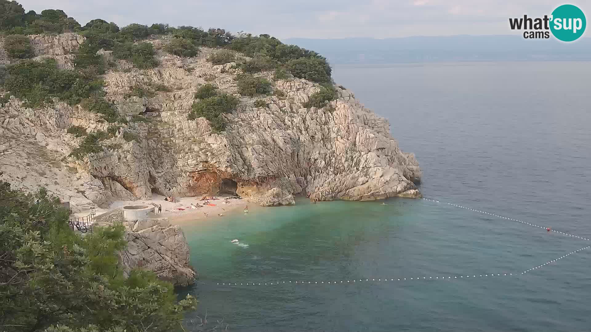 Spletna kamera Brseč plaža – Mošćenička Draga – Hrvaška